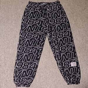 EUC, TNA 1984 Joggers With Bold Black And White Print, Xs. Oversized